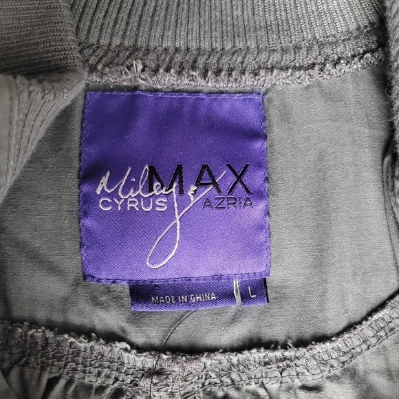 Miley Cyrus Max Azria Juniors Sz L Jacket Zip Lightweight Casual Gray Pockets - Picture 8 of 10